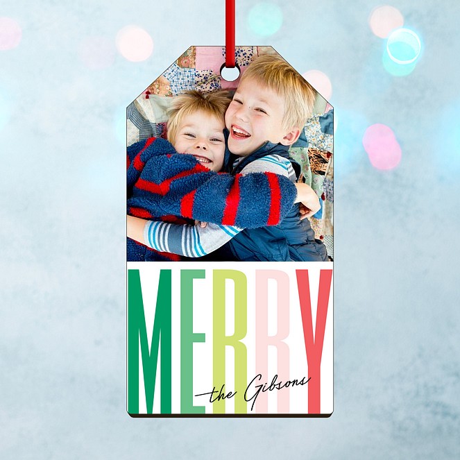 Merry Colors Personalized Ornaments