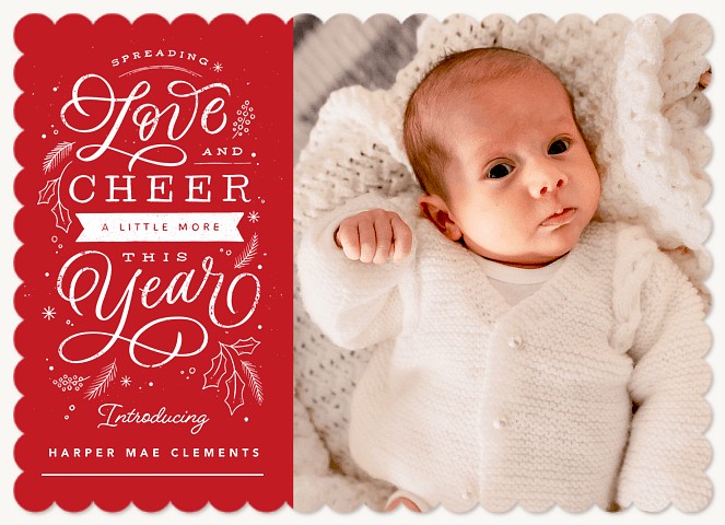 Spreading Love & Cheer Personalized Holiday Cards