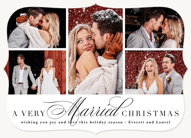 Married Collage Personalized Holiday Cards