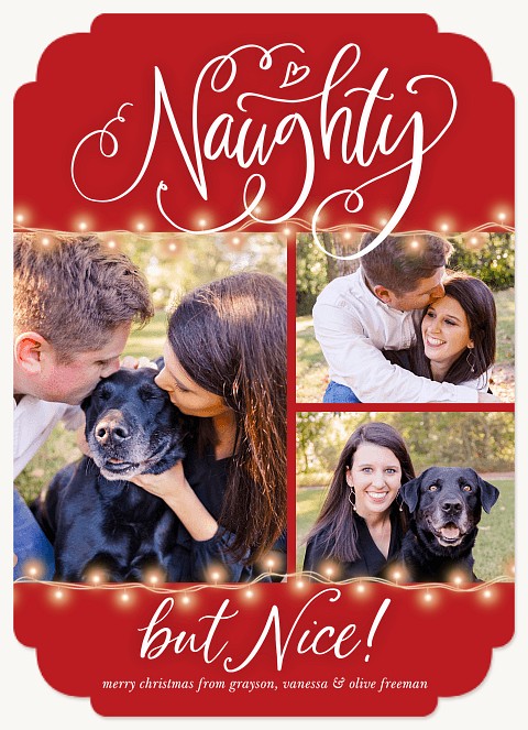 Naughty But Nice Personalized Holiday Cards