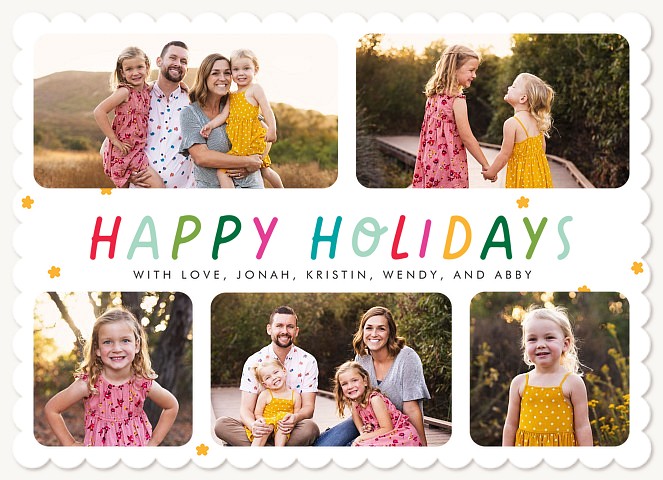 Bright & Cheerful Personalized Holiday Cards