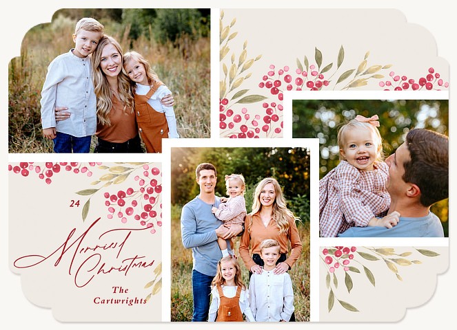 Bountiful Berries Personalized Holiday Cards