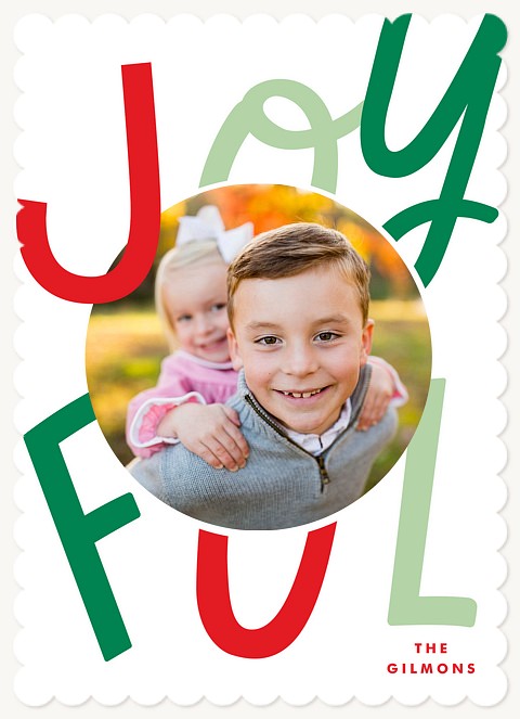 Joyful Type Personalized Holiday Cards