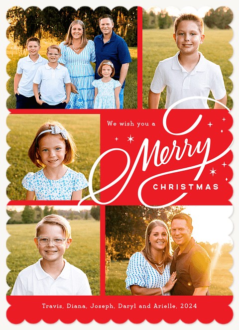 Sweeping Merry Personalized Holiday Cards