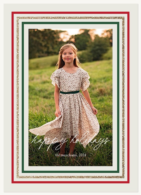 Triple Frame Personalized Holiday Cards