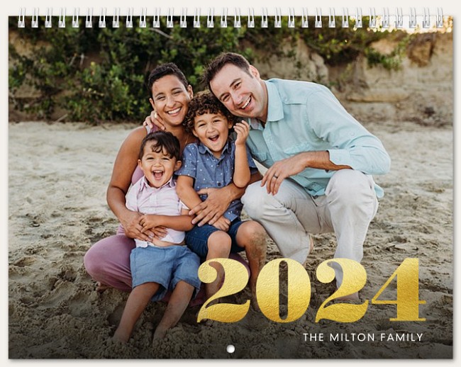 Year in Gold Calendar Custom Photo Calendars