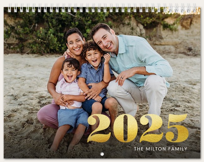 Year in Gold Calendar Custom Photo Calendars