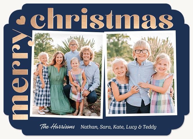 Modern Lines Personalized Holiday Cards