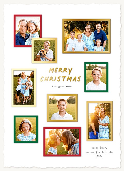 Modern Frames Personalized Holiday Cards