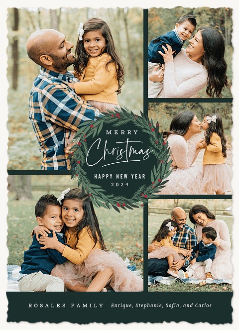 Wreath of Joy Personalized Holiday Cards