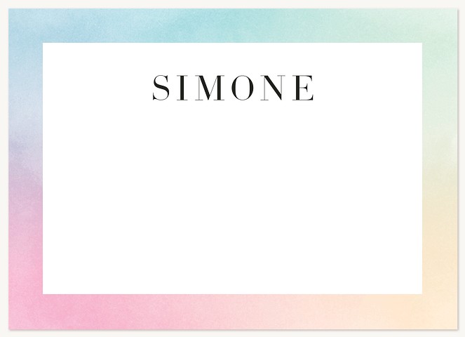 Watercolor Note Stationery