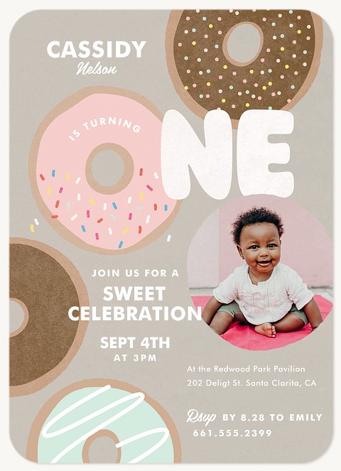 Sweet Celebration Kids Birthday Invitations
