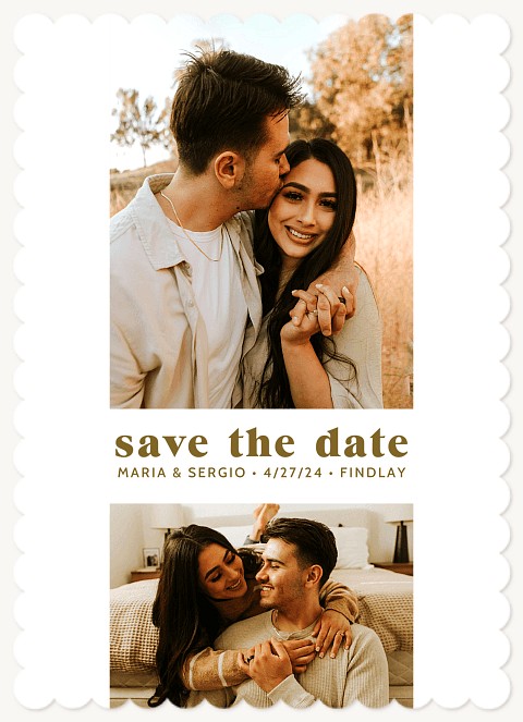 Vertical Stack Save the Date Cards