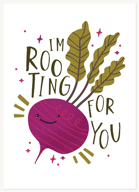 Rooting For Success Greeting Cards