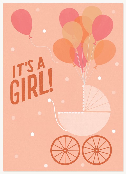 Girl Basket Greeting Cards