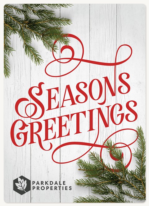 Season's Greetings Swirls Holiday & Christmas Magnet Cards