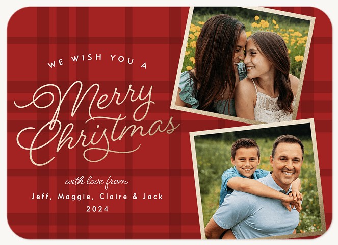 Tartan Snapshots Personalized Holiday Cards