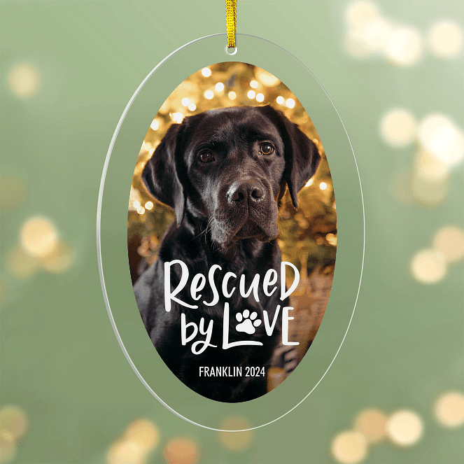 Rescued By Love Personalized Ornaments