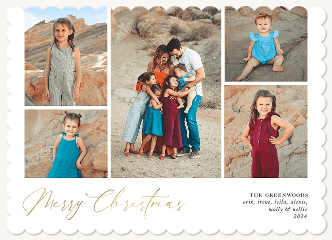 Modern Set Personalized Holiday Cards