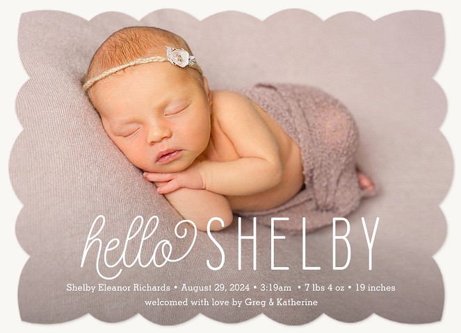 Enchanting Beauty Girl Baby Announcements