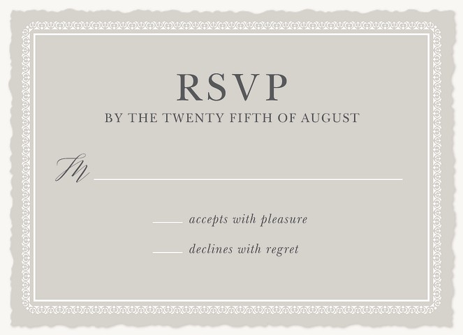 Delicate Border Wedding RSVP Cards