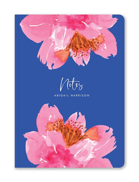 Pink Peonies Custom Softcover Journals