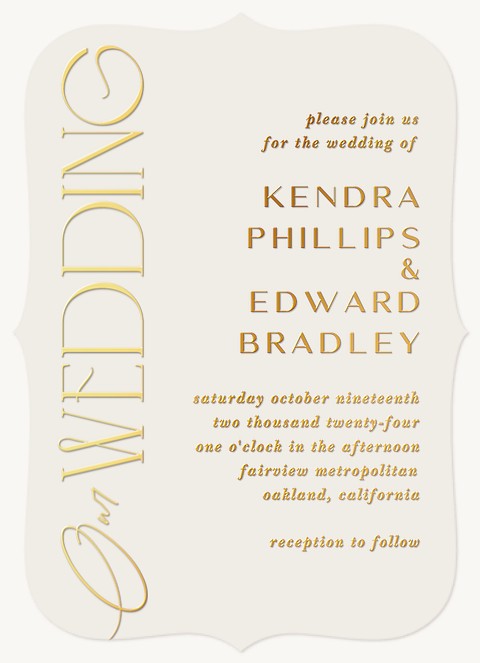 Elegant Greeting Wedding Invitations