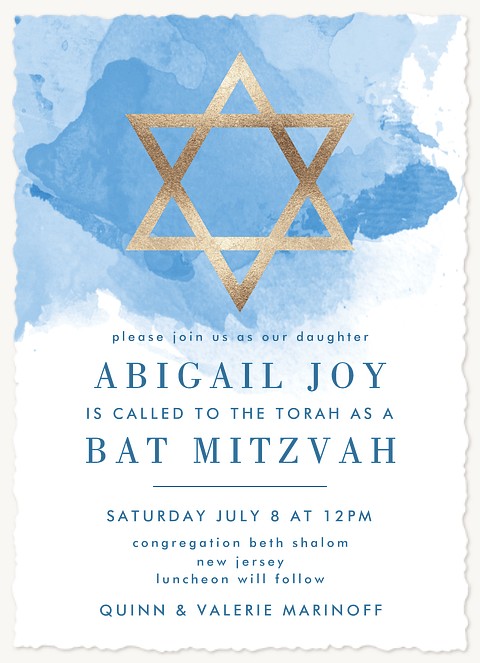 Glistening Points Bat Mitzvah Invitations