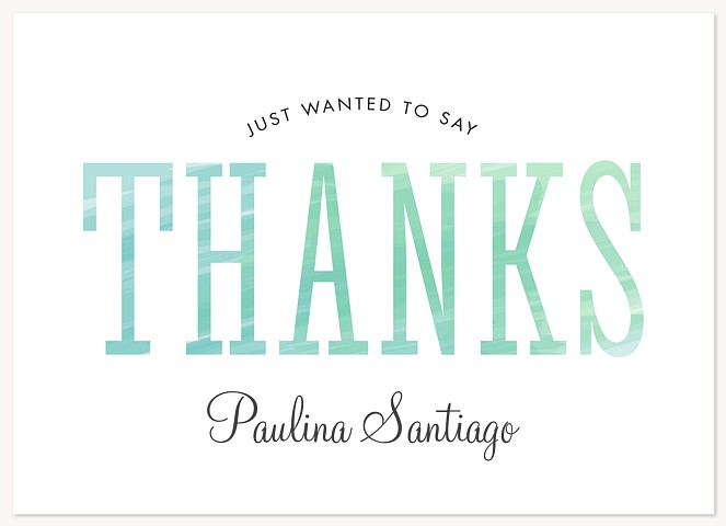 Color Brushed Quinceañera Thank You Cards
