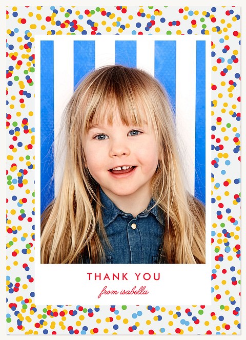 Circus Confetti Birthday Thank You Cards