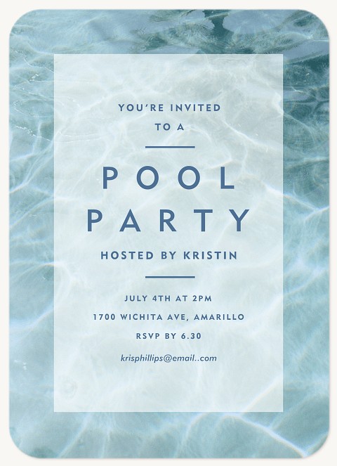Take A Dip Summer Party Invitations