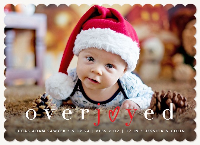Overjoyed Holiday Birth Announcements