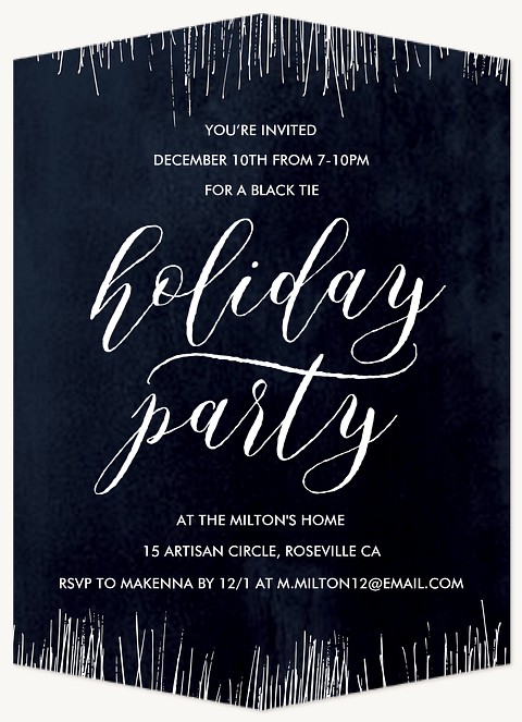 Sparkling Tinsel Holiday Party Invitations