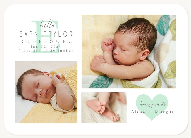 Cherished Heart Baby Announcements