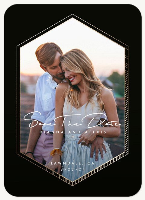 Modern Geo Save the Date Cards