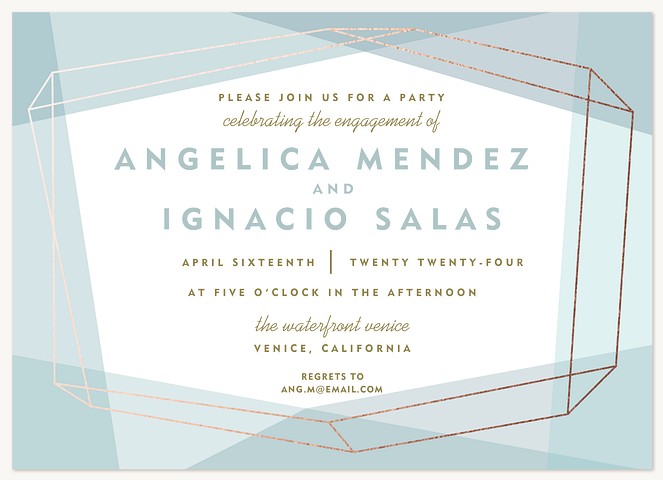 Geo Union Engagement Party Invitations