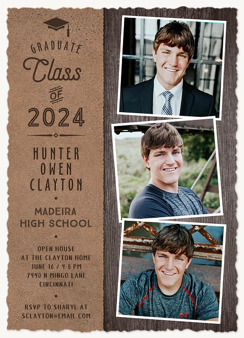 Country Textures Graduation Announcements