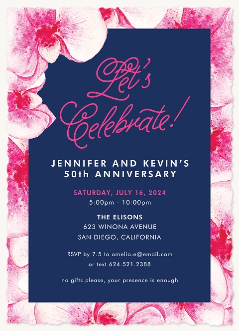 Blooming Border Party Invitations