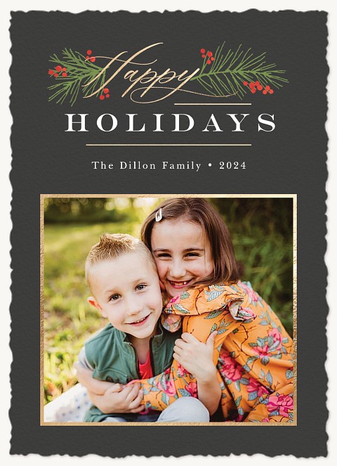 Happy Pines Photo Holiday Cards