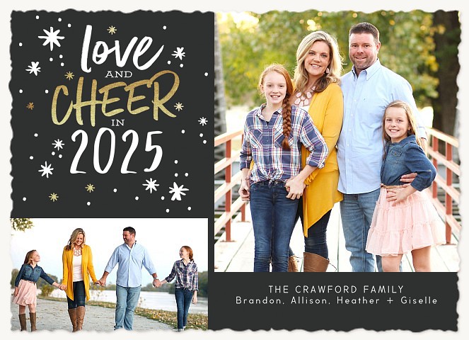 Gilded Cheer New Year's Cards