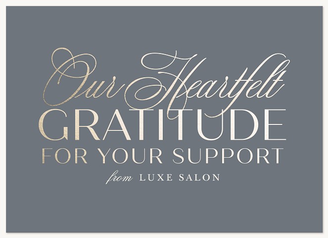 Heartfelt Gratitude Business Thank You Cards