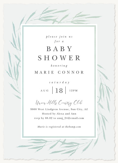 Whispy Branches Baby Shower Invites