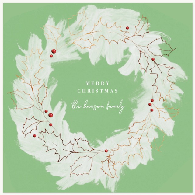 Unique Wreath Christmas Cards