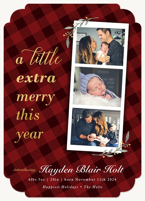 A Little Extra Baby's First Holiday Cards