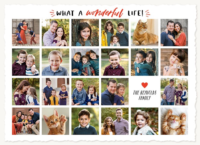 Life Collage Photo Holiday Cards