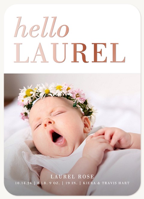 First Hello Baby Announcements