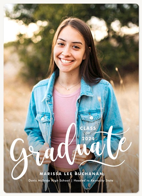 Brushed Graduate Graduation Announcements