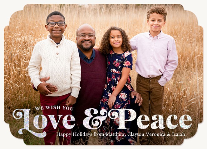Love & Peace Personalized Holiday Cards
