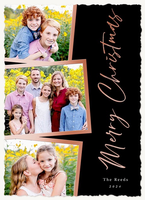 Glistening Frames Personalized Holiday Cards