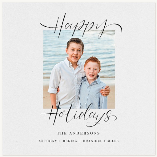 In Graphite Personalized Holiday Cards